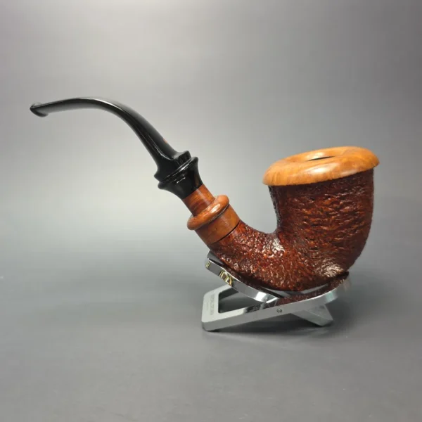 Ser Jacopo Pre-1994 Delecta Maxima R1 Partially Rusticated Calabash Estate Briar Pipe, Unsmoked - Image 7