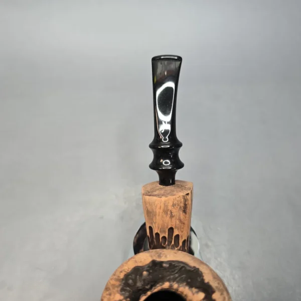 Nording Spruce Matte Partially Rusticated Freehand Estate Briar Pipe, Unsmoked - Image 7