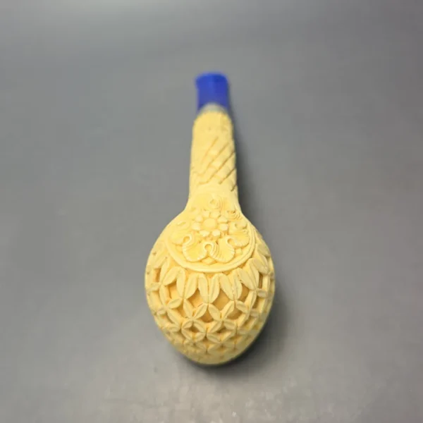 MBSD Meerschaum Silver XXL Lattice Brandy Block Meerschaum Pipe, New - Image 8