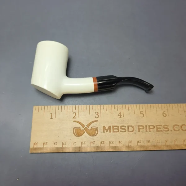 MBSD Meerschaum Deluxe Smooth Poker Block Meerschaum, Pipe Briar-Mortise, New - Image 6