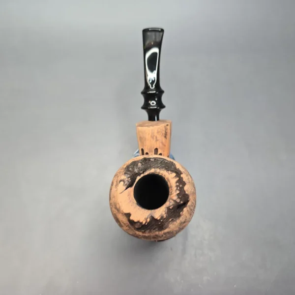 Nording Spruce Matte Partially Rusticated Freehand Estate Briar Pipe, Unsmoked - Image 8