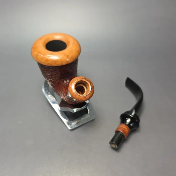 Ser Jacopo Pre-1994 Delecta Maxima R1 Partially Rusticated Calabash Estate Briar Pipe, Unsmoked - Image 5