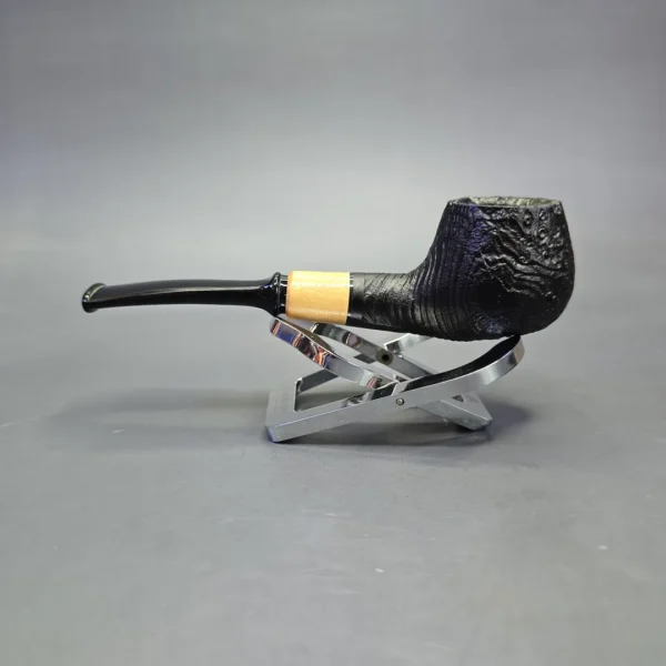 MBSD Briars by Piero Vitale Vintage Sandblasted Author w/ Boxwood, Briar Pipe, New - Image 4