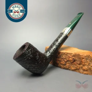 Ashton Brindle LX Sandblasted Canadian w/ Silver Handmade Briar Pipe, New