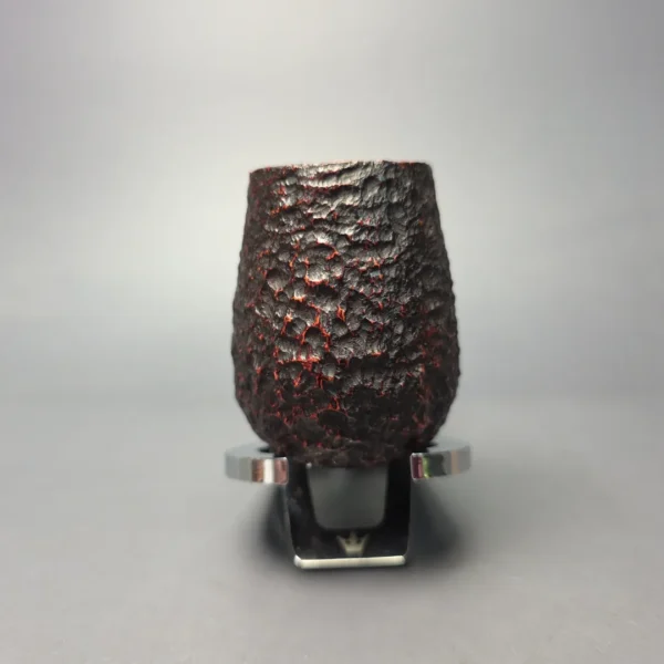 James Upshall Bark EXL Rusticated Long Shank Brandy Estate Briar Pipe, Unsmoked - Image 3