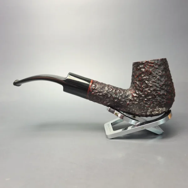 James Upshall Bark EXL Rusticated Long Shank Brandy Estate Briar Pipe, Unsmoked - Image 4