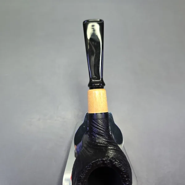 MBSD Briars by Piero Vitale Vintage Sandblasted Author w/ Boxwood, Briar Pipe, New - Image 7