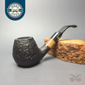Stanwell Pre-2010 Zebrano 06 Sandblasted Apple Sitter Estate Briar Pipe, Unsmoked