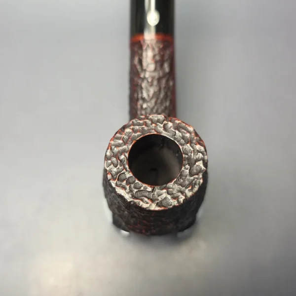 James Upshall Bark EXL Rusticated Long Shank Brandy Estate Briar Pipe, Unsmoked - Image 5