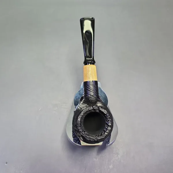 MBSD Briars by Piero Vitale Vintage Sandblasted Author w/ Boxwood, Briar Pipe, New - Image 8