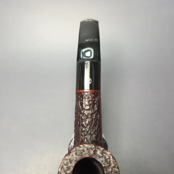James Upshall Bark EXL Rusticated Long Shank Brandy Estate Briar Pipe, Unsmoked - Image 6
