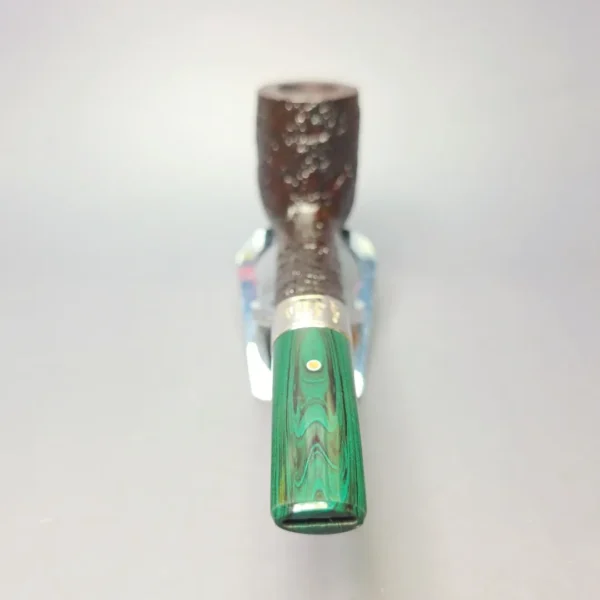 Ashton Brindle LX Sandblasted Canadian w/ Silver Handmade Briar Pipe, New - Image 6
