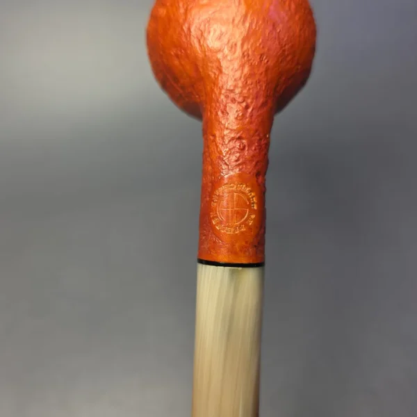 Sebastian Heck Sandblasted Devil Anse w/ Horn Handmade Briar Pipe, New - Image 10