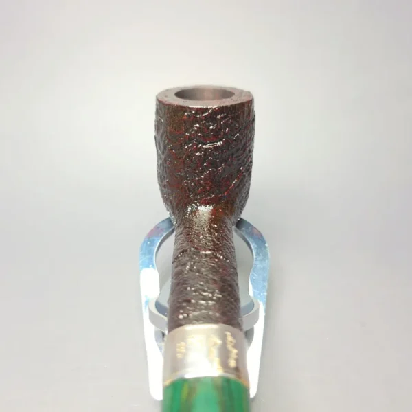 Ashton Brindle LX Sandblasted Canadian w/ Silver Handmade Briar Pipe, New - Image 7