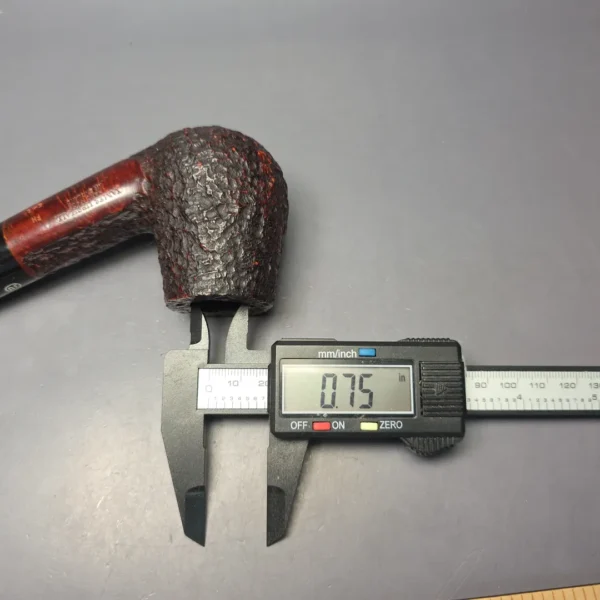 James Upshall Bark EXL Rusticated Long Shank Brandy Estate Briar Pipe, Unsmoked - Image 9