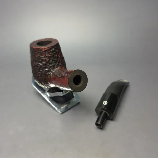 James Upshall Bark EXL Rusticated Long Shank Brandy Estate Briar Pipe, Unsmoked - Image 10