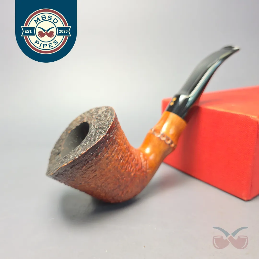 Radice Rind G Rusticated Dublin w/ Faux Bamboo Estate Briar Pipe, Italian Estates