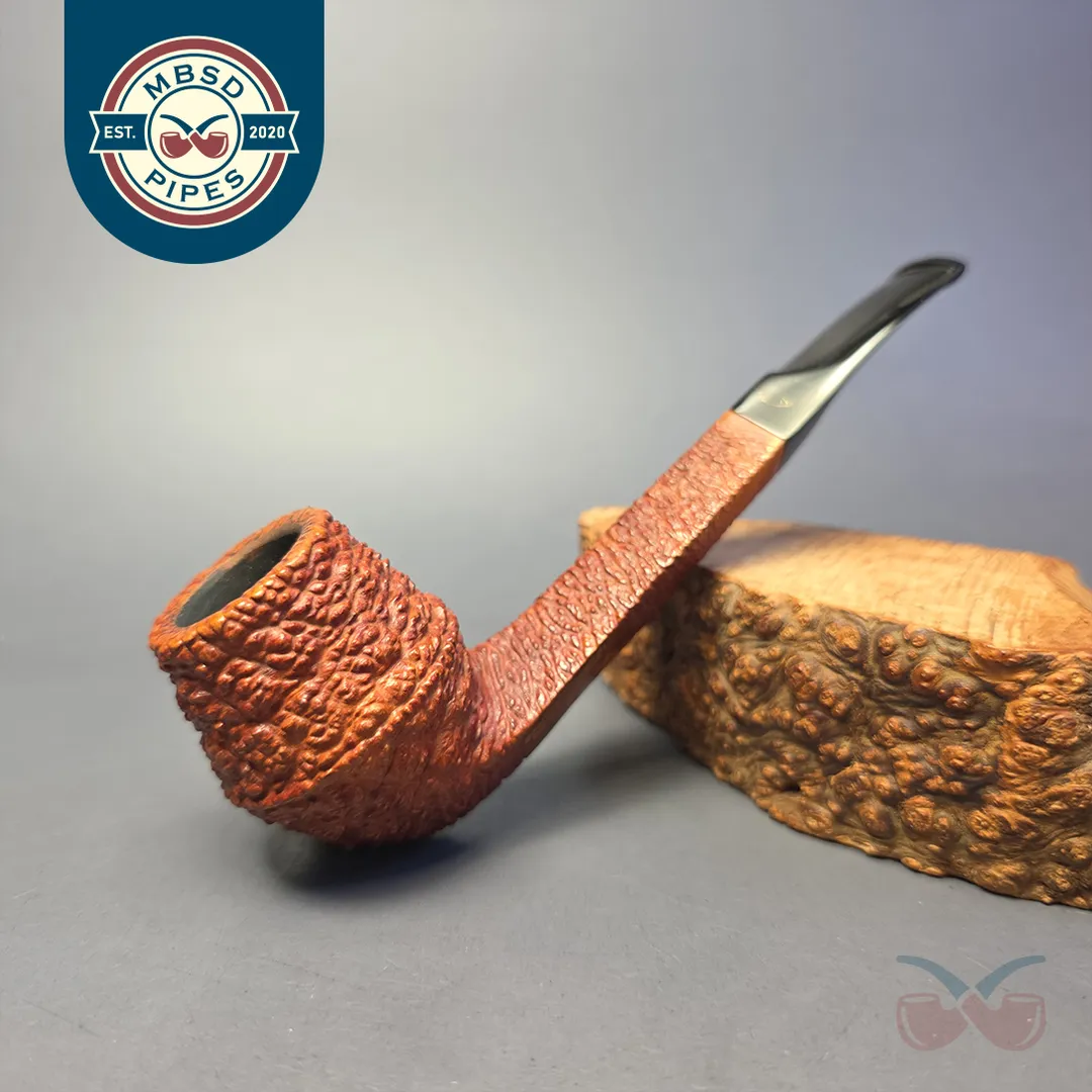 Savinelli Capri Root Briar 514 Rusticated Bulldog Estate Briar Pipe, Italian Estates