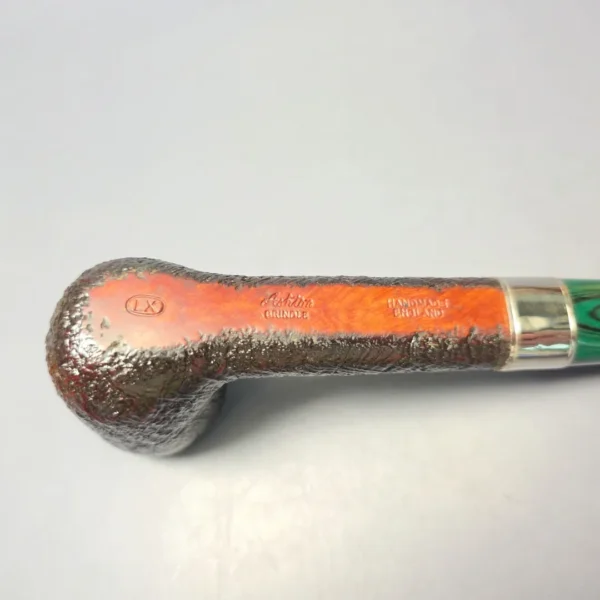 Ashton Brindle LX Sandblasted Canadian w/ Silver Handmade Briar Pipe, New - Image 11