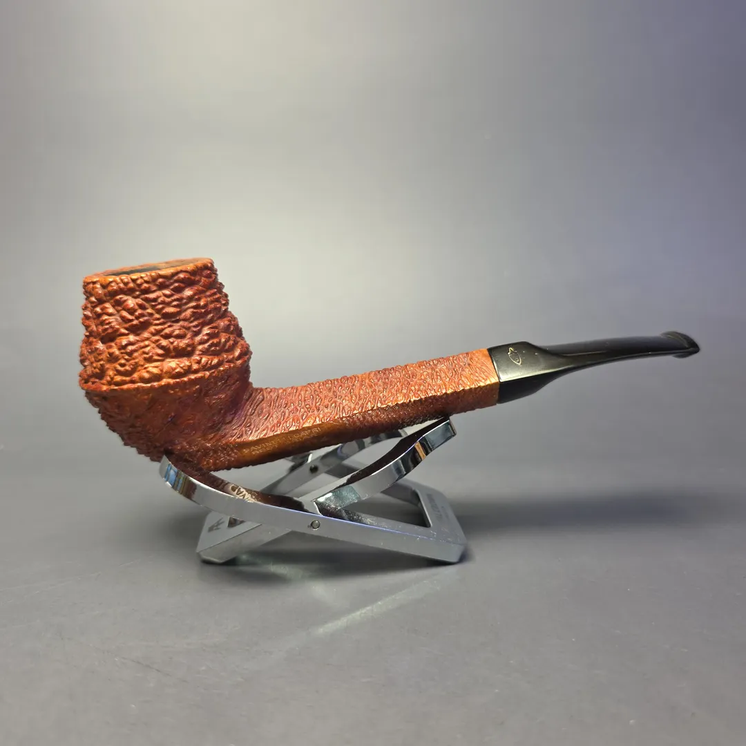 Savinelli Capri Root Briar 514 Rusticated Bulldog Estate Briar Pipe, Italian Estates - Image 2
