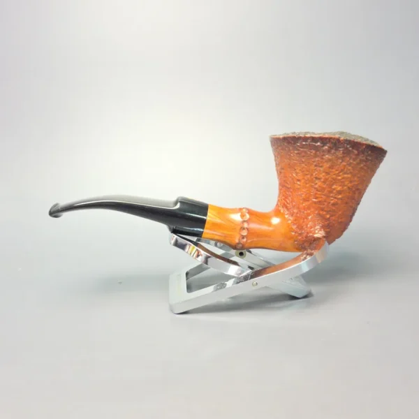 Radice Rind G Rusticated Dublin w/ Faux Bamboo Estate Briar Pipe, Italian Estates - Image 5
