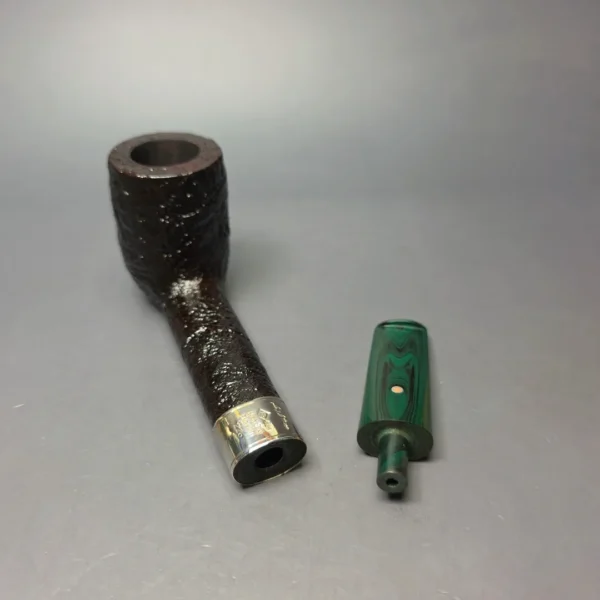 Ashton Brindle LX Sandblasted Canadian w/ Silver Handmade Briar Pipe, New - Image 14