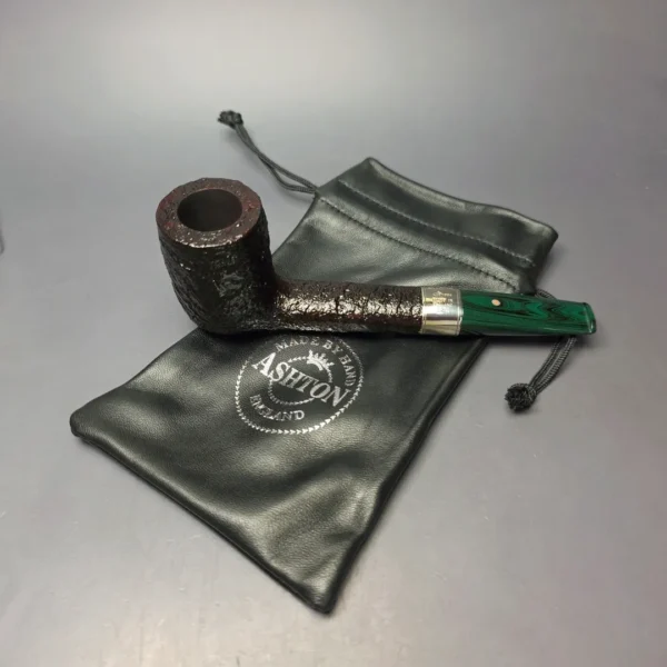 Ashton Brindle LX Sandblasted Canadian w/ Silver Handmade Briar Pipe, New - Image 15