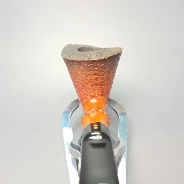 Radice Rind G Rusticated Dublin w/ Faux Bamboo Estate Briar Pipe, Italian Estates - Image 7