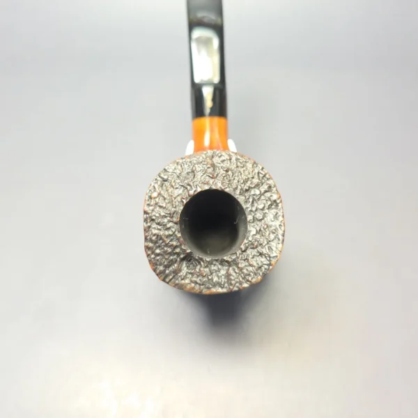 Radice Rind G Rusticated Dublin w/ Faux Bamboo Estate Briar Pipe, Italian Estates - Image 8