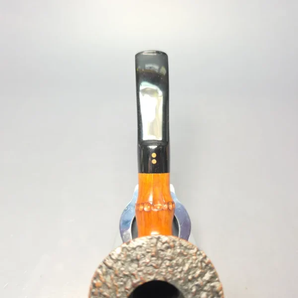 Radice Rind G Rusticated Dublin w/ Faux Bamboo Estate Briar Pipe, Italian Estates - Image 9