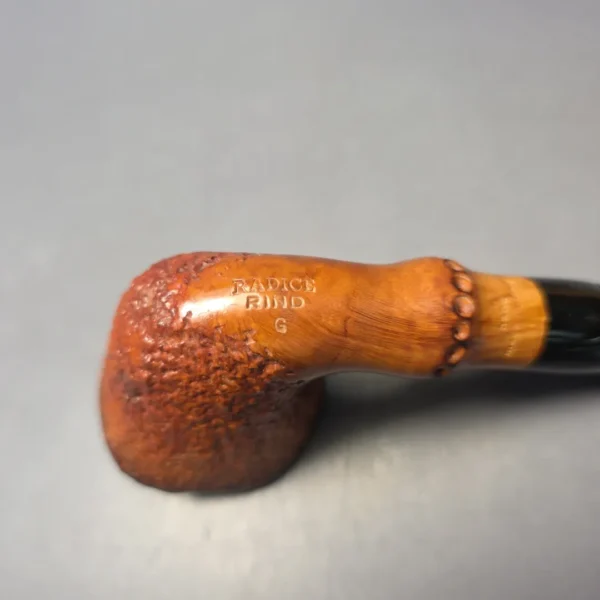 Radice Rind G Rusticated Dublin w/ Faux Bamboo Estate Briar Pipe, Italian Estates - Image 10