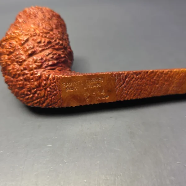 Savinelli Capri Root Briar 514 Rusticated Bulldog Estate Briar Pipe, Italian Estates - Image 9