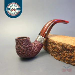 Peterson Irish Harp 230 Sandblasted Bent w/ Silver Estate Briar Pipe, Irish Estates