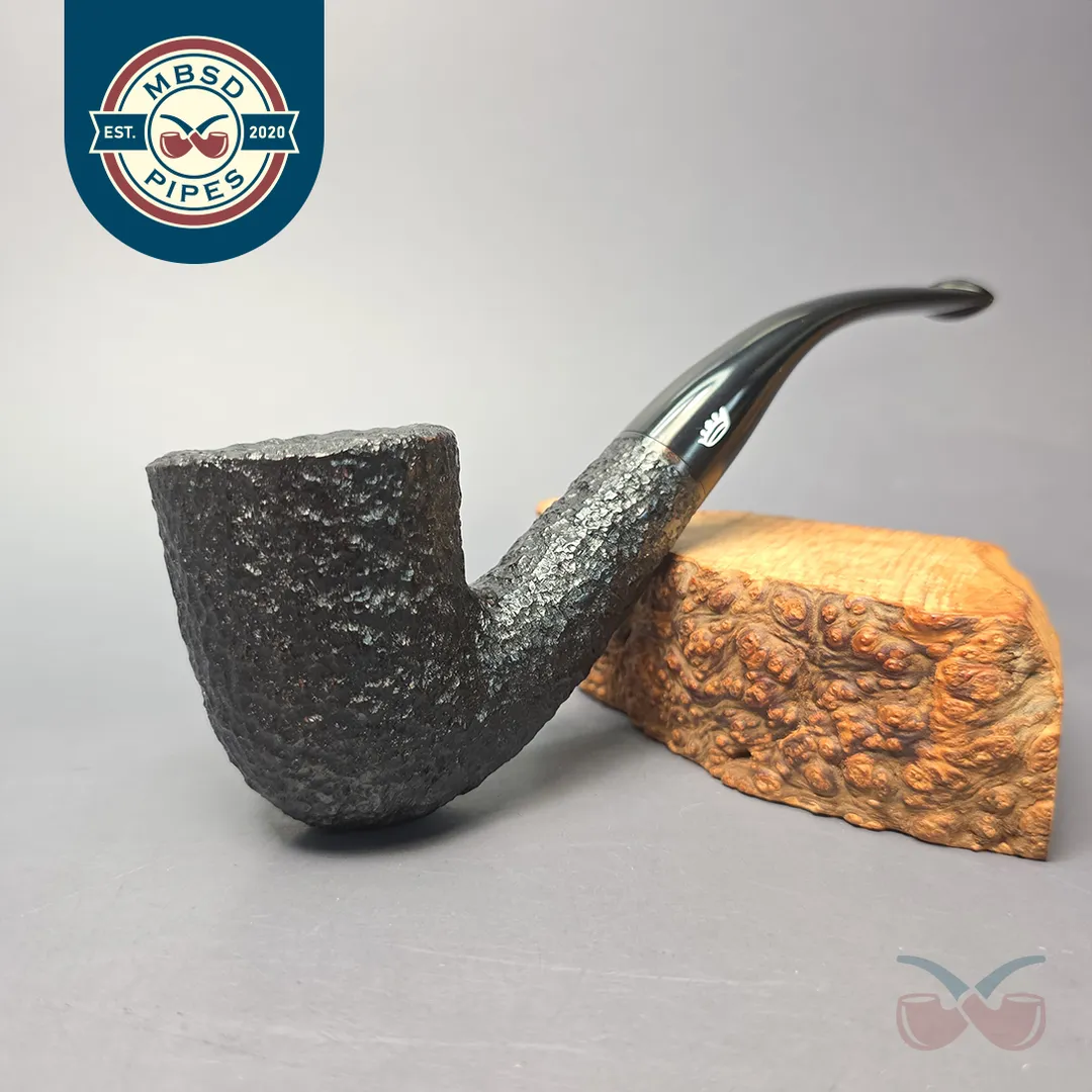 Savinelli Baronet Bruyere 611 EX Rusticated Dublin Estate Briar Pipe, Unsmoked