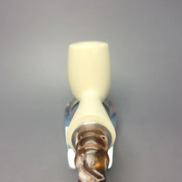 MBSD Meerschaum Silver XXL Smooth Billiard Reverse Calabash Block Meerschaum Pipe, New - Image 7