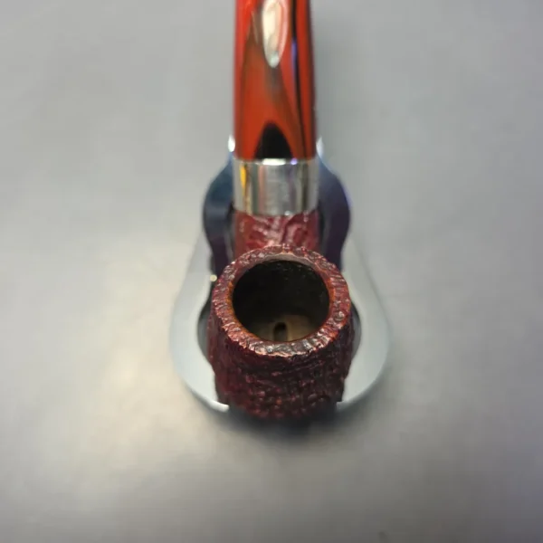 Peterson Irish Harp 230 Sandblasted Bent w/ Silver Estate Briar Pipe, Irish Estates - Image 6