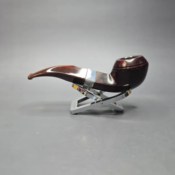 Peterson Irish Harp 80s Smooth Bent Bulldog w/ Silver Briar Pipe, New - Image 5