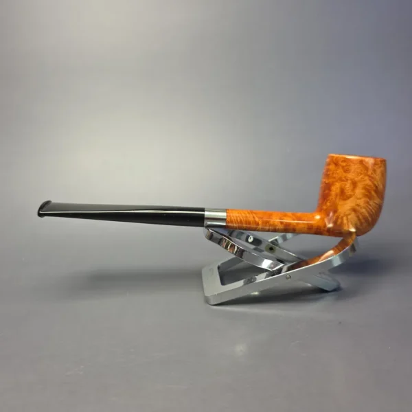 Bruno Nuttens Mini Bing B3 Smooth Billiard w/ Aluminum Briar Pipe, New - Image 4