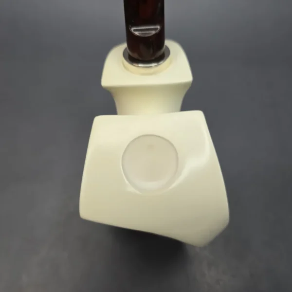MBSD Meerschaum Silver Smooth Sculptural Sitter Reverse Calabash Block Meerschaum Pipe, New - Image 8