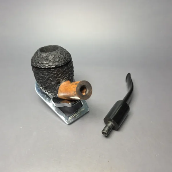 JM Boswell 2010 XL Partially Rusticated Rhodesian Estate Briar Pipe, Unsmoked - Image 12