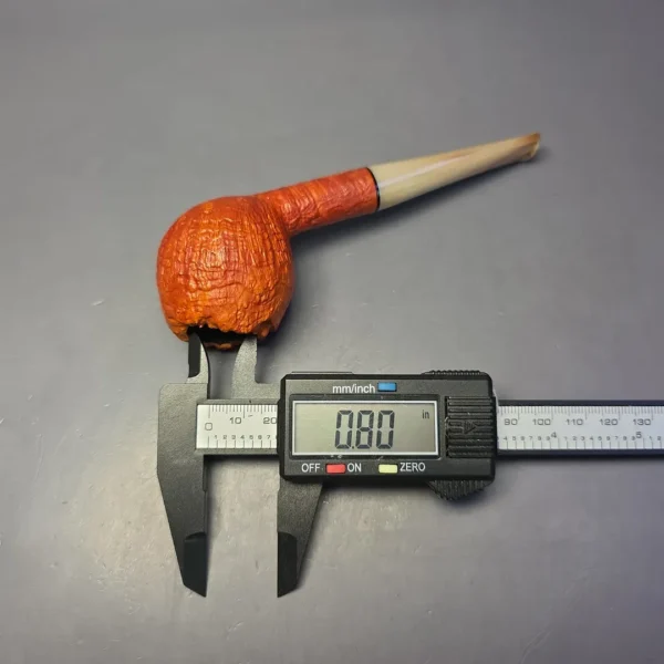 Sebastian Heck Sandblasted Devil Anse w/ Horn Handmade Briar Pipe, New - Image 12