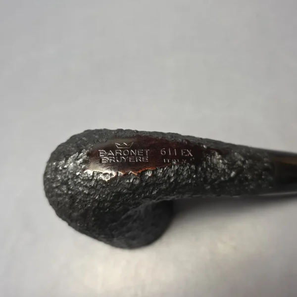 Savinelli Baronet Bruyere 611 EX Rusticated Dublin Estate Briar Pipe, Unsmoked - Image 7