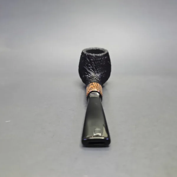 MBSD Briars by Piero Vitale Vintage Sandblasted Author w/ Olivewood, Briar Pipe, New - Image 6