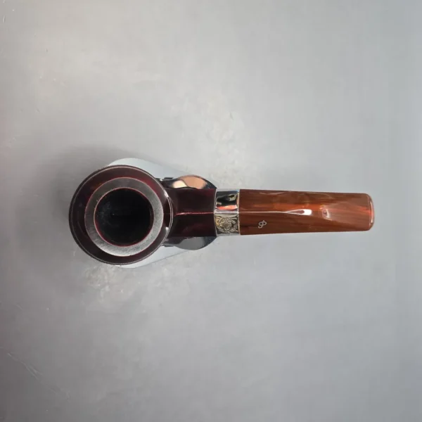 Peterson Irish Harp 80s Smooth Bent Bulldog w/ Silver Briar Pipe, New - Image 9