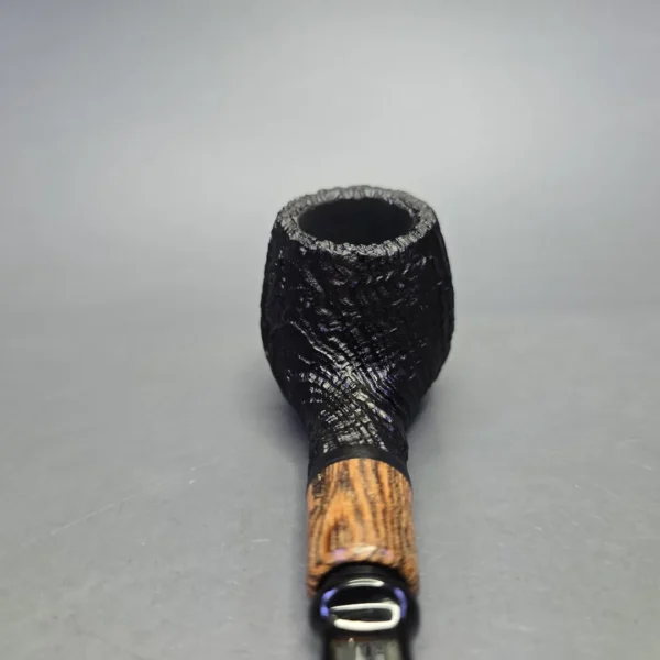MBSD Briars by Piero Vitale Vintage Sandblasted Author w/ Olivewood, Briar Pipe, New - Image 7