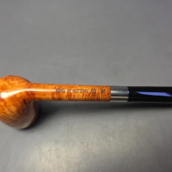 Bruno Nuttens Mini Bing B3 Smooth Billiard w/ Aluminum Briar Pipe, New - Image 8