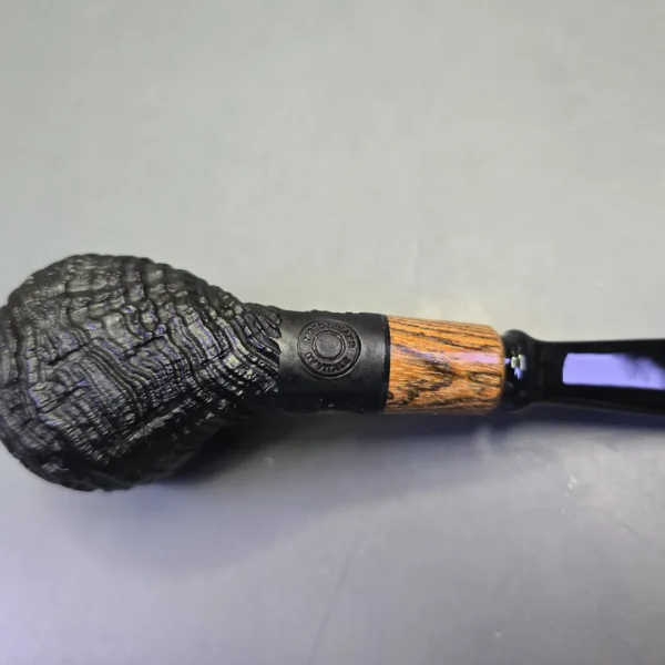 MBSD Briars by Piero Vitale Vintage Sandblasted Author w/ Olivewood, Briar Pipe, New - Image 9