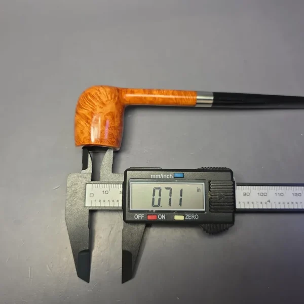 Bruno Nuttens Mini Bing B3 Smooth Billiard w/ Aluminum Briar Pipe, New - Image 10