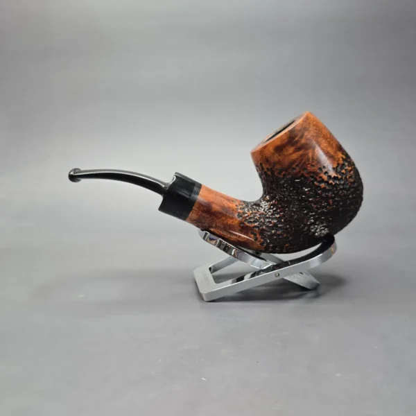 Nording Giant Classic C Partially Rusticated Bent Billiard Estate Briar Pipe, Unsmoked - Image 4