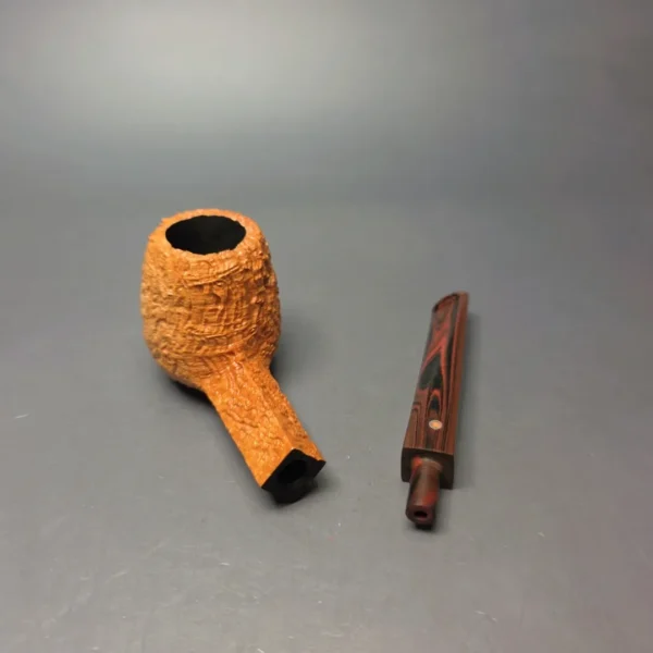 Ashton Old Church XX Sandblasted Diamond Shank Brandy Handmade Briar Pipe, New - Image 11